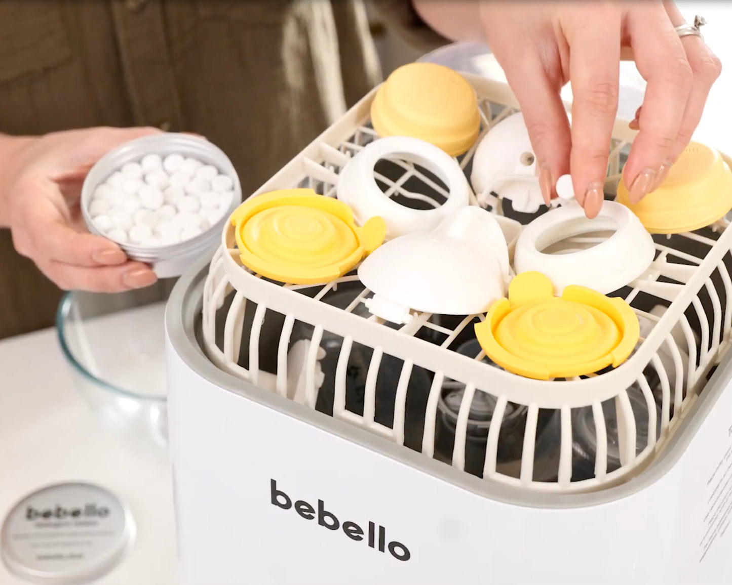 Adding Detergent to Bebello Washer