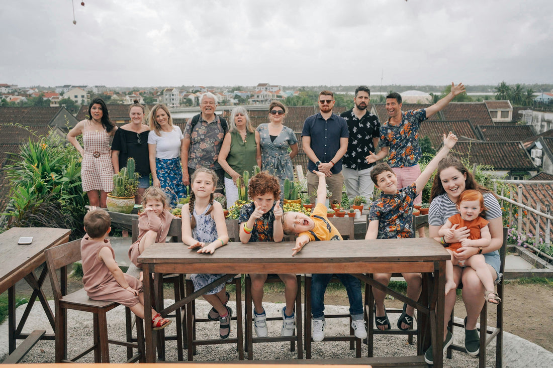 Group of parents and children having fun